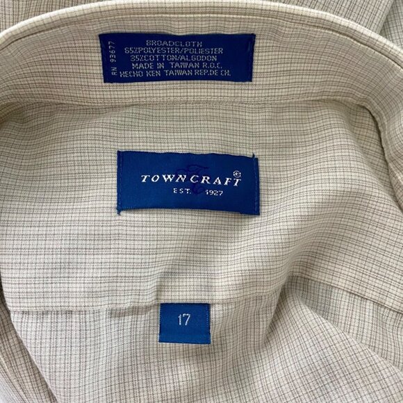 Towncraft Short Sleeve Button Down Shirt Neck 17 - Picture 7 of 9